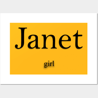 Janet Name meaning Posters and Art